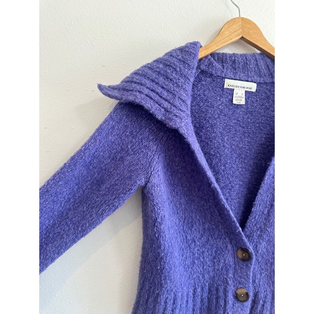 Y2K Deep Periwinkle Collared Cardigan size medium - Picture 5 of 9